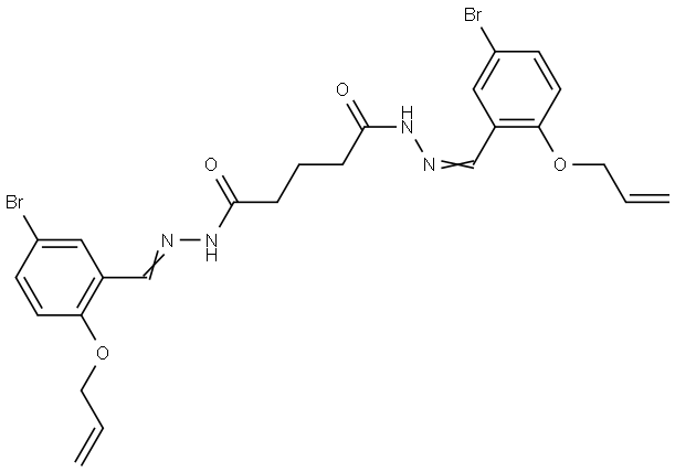 N'(1),N'(5)-BIS(2-(ALLYLOXY)-5-BROMOBENZYLIDENE)PENTANEDIHYDRAZIDE Struktur
