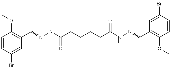 N'(1),N'(6)-BIS(5-BROMO-2-METHOXYBENZYLIDENE)HEXANEDIHYDRAZIDE Struktur