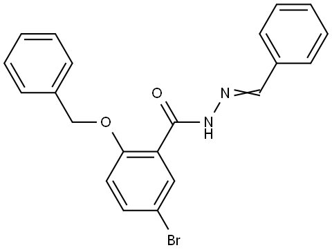 N'-BENZYLIDENE-2-(BENZYLOXY)-5-BROMOBENZOHYDRAZIDE Struktur