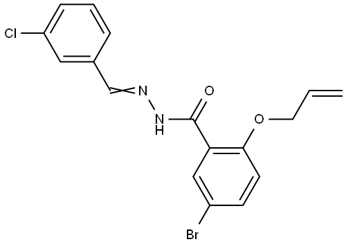 2-(ALLYLOXY)-5-BROMO-N'-(3-CHLOROBENZYLIDENE)BENZOHYDRAZIDE Struktur