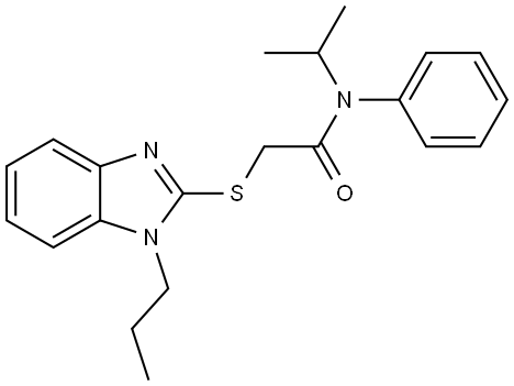 N-ISOPROPYL-N-PHENYL-2-((1-PROPYL-1H-BENZIMIDAZOL-2-YL)THIO)ACETAMIDE Struktur
