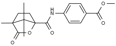 METHYL 4-{[(4,7,7-TRIMETHYL-3-OXO-2-OXABICYCLO[2.2.1]HEPT-1-YL)CARBONYL]AMINO}BENZOATE Struktur