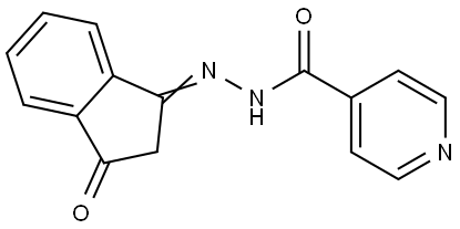 N'-(3-OXO-2,3-DIHYDRO-1H-INDEN-1-YLIDENE)ISONICOTINOHYDRAZIDE Struktur