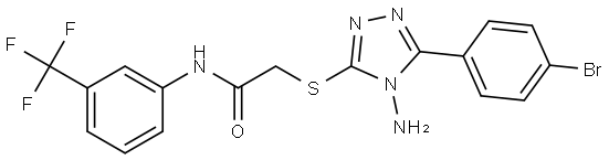2-((4-AMINO-5-(4-BR-PH)-4H-1,2,4-TRIAZOL-3-YL)THIO)-N-(3-(TRI-F-ME)PH)ACETAMIDE Struktur