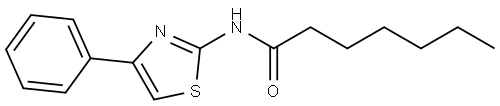 N-(4-PHENYL-1,3-THIAZOL-2-YL)HEPTANAMIDE Struktur