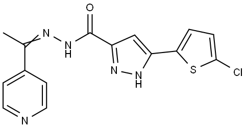3-(5-CL-2-THIENYL)-N'-(1-(4-PYRIDINYL)ETHYLIDENE)-1H-PYRAZOLE-5-CARBOHYDRAZIDE Struktur