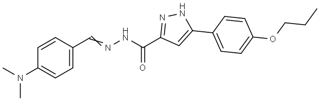 N'-(4-(DI-ME-AMINO)BENZYLIDENE)-3-(4-PROPOXYPHENYL)-1H-PYRAZOLE-5-CARBOHYDRAZIDE Struktur