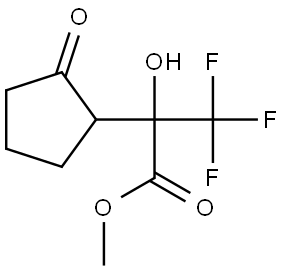Methyl 3,3,3-trifluoro-2-hydroxy-2-(2-oxocyclopentyl)propanoate Struktur