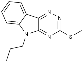 3-(methylsulfanyl)-5-propyl-5H-[1,2,4]triazino[5,6-b]indole Struktur