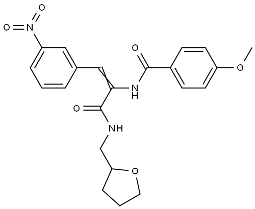 4-MEO-N(2-(3-NITROPHENYL)-1-(((4H-2-FURANYLMETHYL)AMINO)CARBONYL)VINYL)BENZAMIDE Struktur