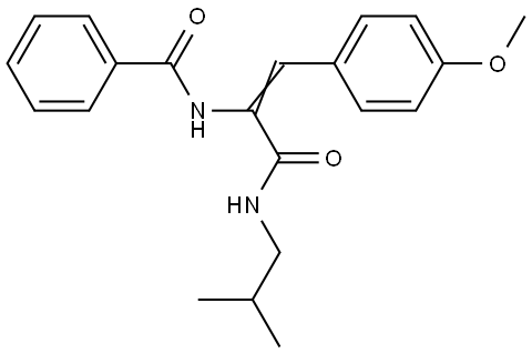 N-(1-((ISOBUTYLAMINO)CARBONYL)-2-(4-METHOXYPHENYL)VINYL)BENZAMIDE Struktur