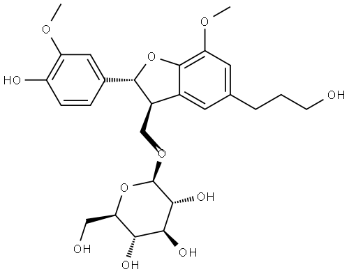 Dihydrodehydrodiconiferyl alcohol 9-O-β-glucopyranoside Struktur