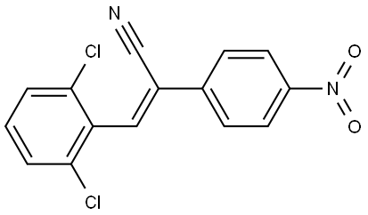 3-(2,6-DICHLOROPHENYL)-2-(4-NITROPHENYL)ACRYLONITRILE Struktur