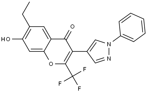 6-ET-7-HYDROXY-3-(1-PHENYL-1H-PYRAZOL-4-YL)-2-(TRIFLUOROMETHYL)-4H-CHROMEN-4-ONE|