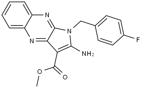 METHYL 2-AMINO-1-(4-FLUOROBENZYL)-1H-PYRROLO(2,3-B)QUINOXALINE-3-CARBOXYLATE Struktur