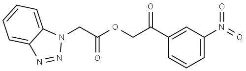 2-(3-NITROPHENYL)-2-OXOETHYL 1H-1,2,3-BENZOTRIAZOL-1-YLACETATE Struktur