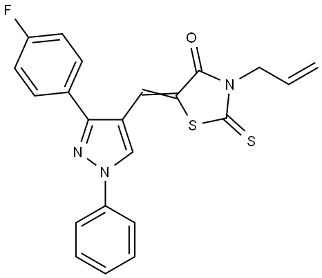 (5Z)-3-ALLYL-5-{[3-(4-FLUOROPHENYL)-1-PHENYL-1H-PYRAZOL-4-YL]METHYLENE}-2-THIOXO-1,3-THIAZOLIDIN-4-ONE Struktur
