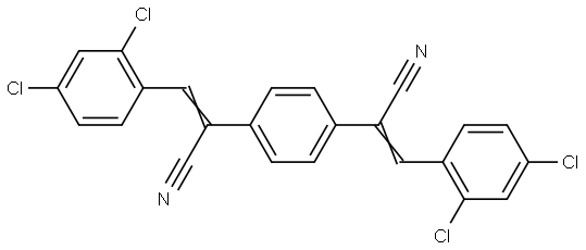 (2Z,2'Z)-2,2'-(1,4-PHENYLENE)BIS(3-(2,4-DICHLOROPHENYL)ACRYLONITRILE) Struktur