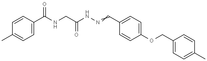 4-ME-N-(2-(2-(4-((4-METHYLBENZYL)OXY)BENZYLIDENE)HYDRAZINO)-2-OXOETHYL)BENZAMIDE Struktur