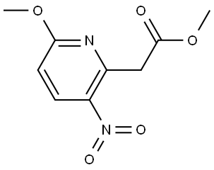 2-Pyridineacetic acid, 6-methoxy-3-nitro-, methyl ester Struktur