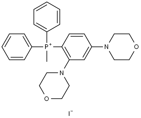 (2,4-DI-MORPHOLIN-4-YL-PHENYL)-METHYL-DIPHENYL-PHOSPHONIUM, IODIDE Struktur