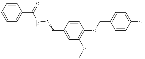 N'-(4-((4-CHLOROBENZYL)OXY)-3-METHOXYBENZYLIDENE)BENZOHYDRAZIDE Struktur