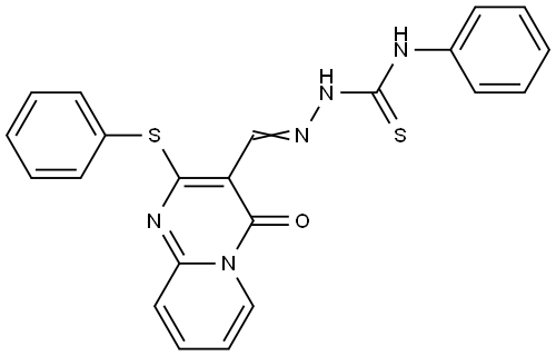 4-OXO-2-(PHENYLSULFANYL)-4H-PYRIDO[1,2-A]PYRIMIDINE-3-CARBALDEHYDE N-PHENYLTHIOSEMICARBAZONE Struktur