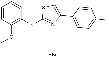 (2-METHOXY-PHENYL)-(4-P-TOLYL-THIAZOL-2-YL)-AMINE, HYDROBROMIDE Struktur