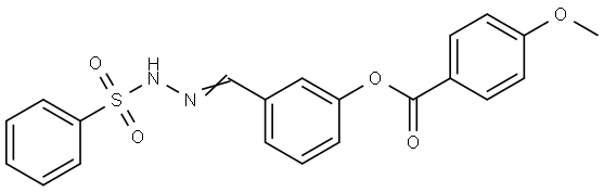3-(2-(PHENYLSULFONYL)CARBOHYDRAZONOYL)PHENYL 4-METHOXYBENZOATE Struktur