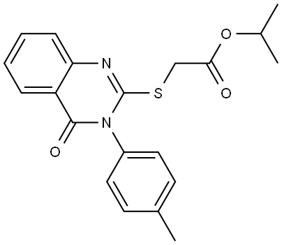 ISOPROPYL ((3-(4-METHYLPHENYL)-4-OXO-3,4-DIHYDRO-2-QUINAZOLINYL)THIO)ACETATE Struktur
