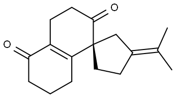 (R)-3-(PROPAN-2-YLIDENE)-3',4',7',8'-TETRAHYDRO-2'H-SPIRO[CYCLOPENTANE-1,1'-NAPHTHALENE]-2',5'(6'H)-DIONE Structure