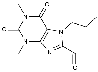1,3-DIMETHYL-2,6-DIOXO-7-PROPYL-2,3,6,7-TETRAHYDRO-1H-PURINE-8-CARBALDEHYDE Struktur