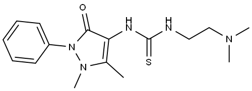 N-[2-(DIMETHYLAMINO)ETHYL]-N'-(1,5-DIMETHYL-3-OXO-2-PHENYL-2,3-DIHYDRO-1H-PYRAZOL-4-YL)THIOUREA Struktur