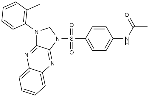 N-(4-{[3-(2-METHYLPHENYL)-2,3-DIHYDRO-1H-IMIDAZO[4,5-B]QUINOXALIN-1-YL]SULFONYL}PHENYL)ACETAMIDE Struktur