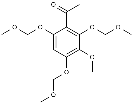 Ethanone, 1-[3-methoxy-2,4,6-tris(methoxymethoxy)phenyl]- Struktur