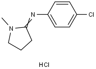 4-CHLORO-N-(1-METHYL-2-PYRROLIDINYLIDENE)ANILINE HYDROCHLORIDE Struktur