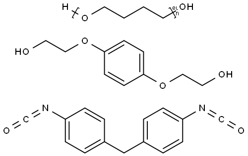 Ethanol, 2,2'-[1,4-phenylenebis(oxy)]bis-, polymer with α-hydro-ω-hydroxypoly( oxy-1,4-butanediyl) and 1,1'-methylenebis[4-isocyanatobenzene] Struktur