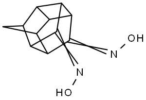 (NE)-N-[(11E)-11-hydroxyimino-8-pentacyclo[5.4.0.02,6.03,10.05,9]undecanylidene]hydroxylamine Struktur