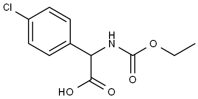 2-(4-chlorophenyl)-2-((ethoxycarbonyl)amino)acetic acid Struktur