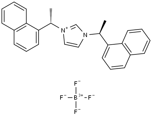 1,3-Bis((S)-1-(naphthalen-1-yl)ethyl)-1H-i
midazol-3-ium tetrafluoroborate Struktur