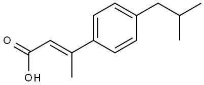 3-(4-ISOBUTYLPHENYL)-2-BUTENOIC ACID Struktur