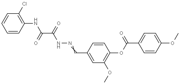4-(2-((2-CL-ANILINO)(OXO)AC)CARBOHYDRAZONOYL)-2-METHOXYPHENYL 4-METHOXYBENZOATE Struktur