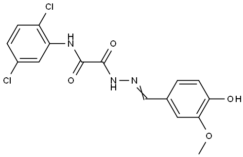 N-(2,5-DICHLOROPHENYL)-2-(2-(4-HO-3-METHOXYBENZYLIDENE)HYDRAZINO)-2-OXOACETAMIDE Struktur