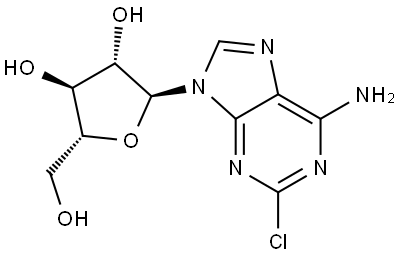 (2S,3S,4S,5R)-2-(6-amino-2-chloro-9-purinyl)-5-(hydroxymethyl)oxolane-3,4-diol Struktur