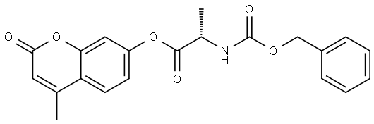 2-BENZYLOXYCARBONYLAMINO-PROPIONIC ACID 4-METHYL-2-OXO-2H-CHROMEN-7-YL ESTER Structure