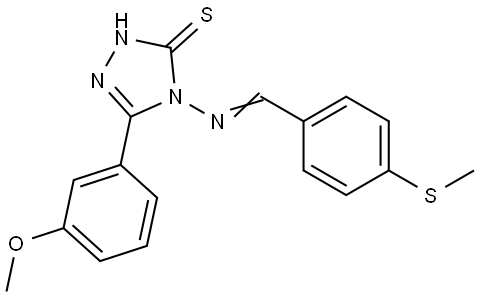 5-(3-MEO-PH)-4-((4-(METHYLSULFANYL)BENZYLIDENE)AMINO)-4H-1,2,4-TRIAZOLE-3-THIOL Struktur
