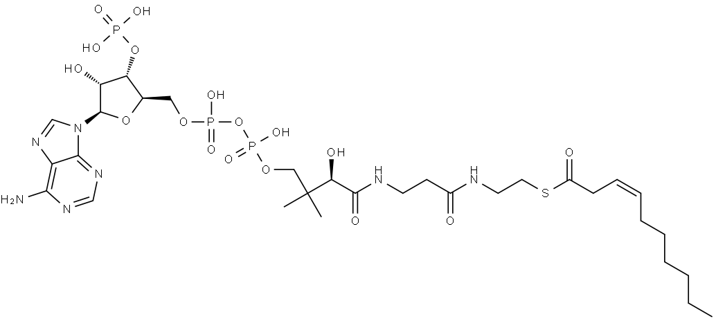 Coenzyme A, S-(3Z)-3-decenoate Struktur