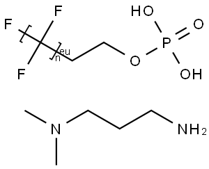 1,3-Propanediamine, N,N-dimethyl-, compd. with alpha-fluoro-omega-(2-( phosphonooxy)ethyl)poly(difluoromethylene) (1:1) Struktur