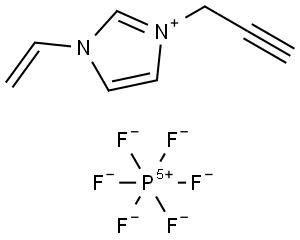 1H-Imidazolium, 3-ethenyl-1-(2-propyn-1-yl)-, hexafluorophosphate(1-) (1:1) Struktur