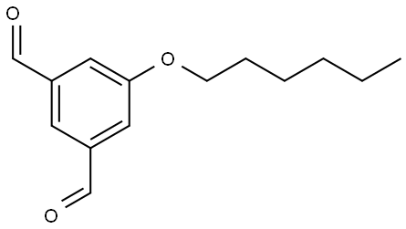 5-hexyloxy-benzene-1,3-dicarbaldehyde Struktur